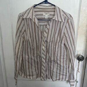 Ann Taylor LOFT Women’s Striped Button Up Blouse